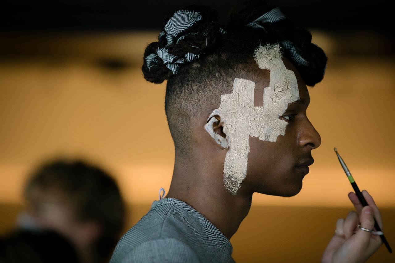 Backstage at Thom Browne's SS22 Show Spring Summer 2022 New York Fashion Week