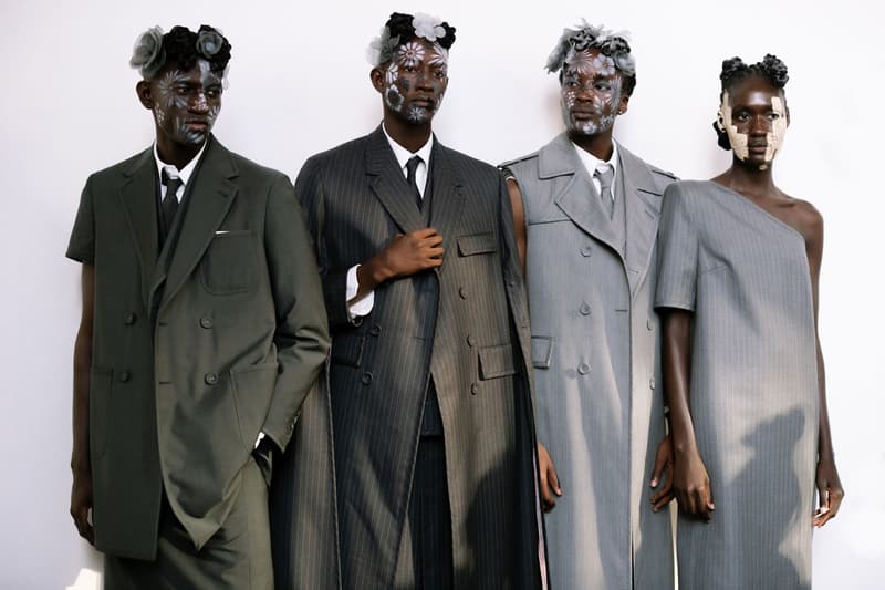 Backstage at Thom Browne's SS22 Show Spring Summer 2022 New York Fashion Week