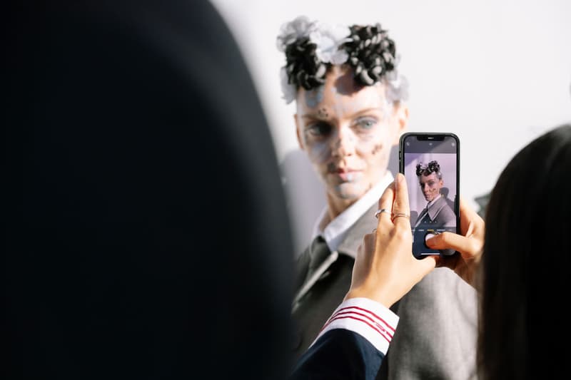 Backstage at Thom Browne's SS22 Show Spring Summer 2022 New York Fashion Week