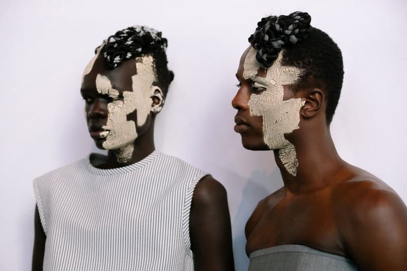 Backstage at Thom Browne's SS22 Show Spring Summer 2022 New York Fashion Week