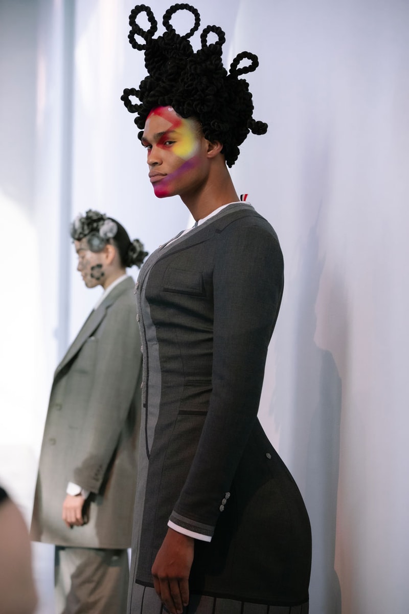 Backstage at Thom Browne's SS22 Show Spring Summer 2022 New York Fashion Week