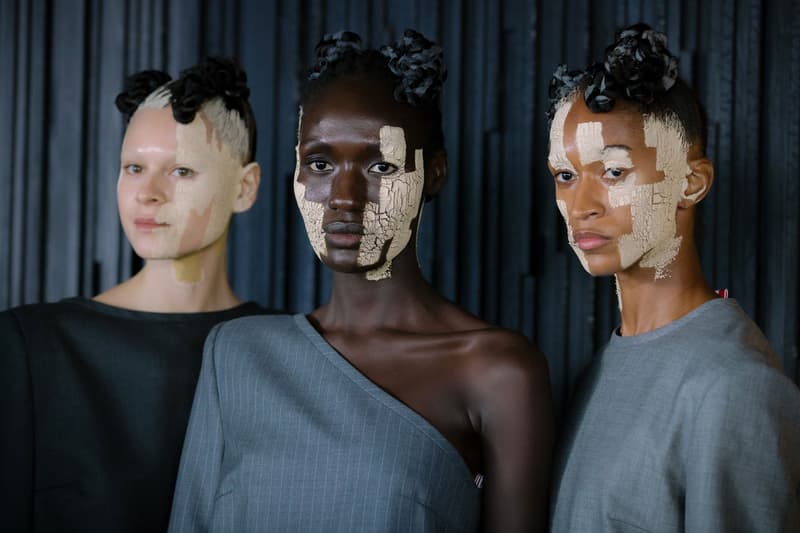 Backstage at Thom Browne's SS22 Show Spring Summer 2022 New York Fashion Week