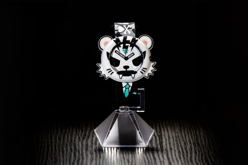 ron english designer toy figurine new york watch