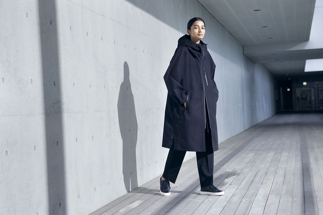 UNIQLO x Theory FW21 Collab Release fashion japan everyday wear minimalistic pleated wrap skirts shirts pants wool coats pullovers turtlenecks blocktech coat ultra-light down long vests navy black white
