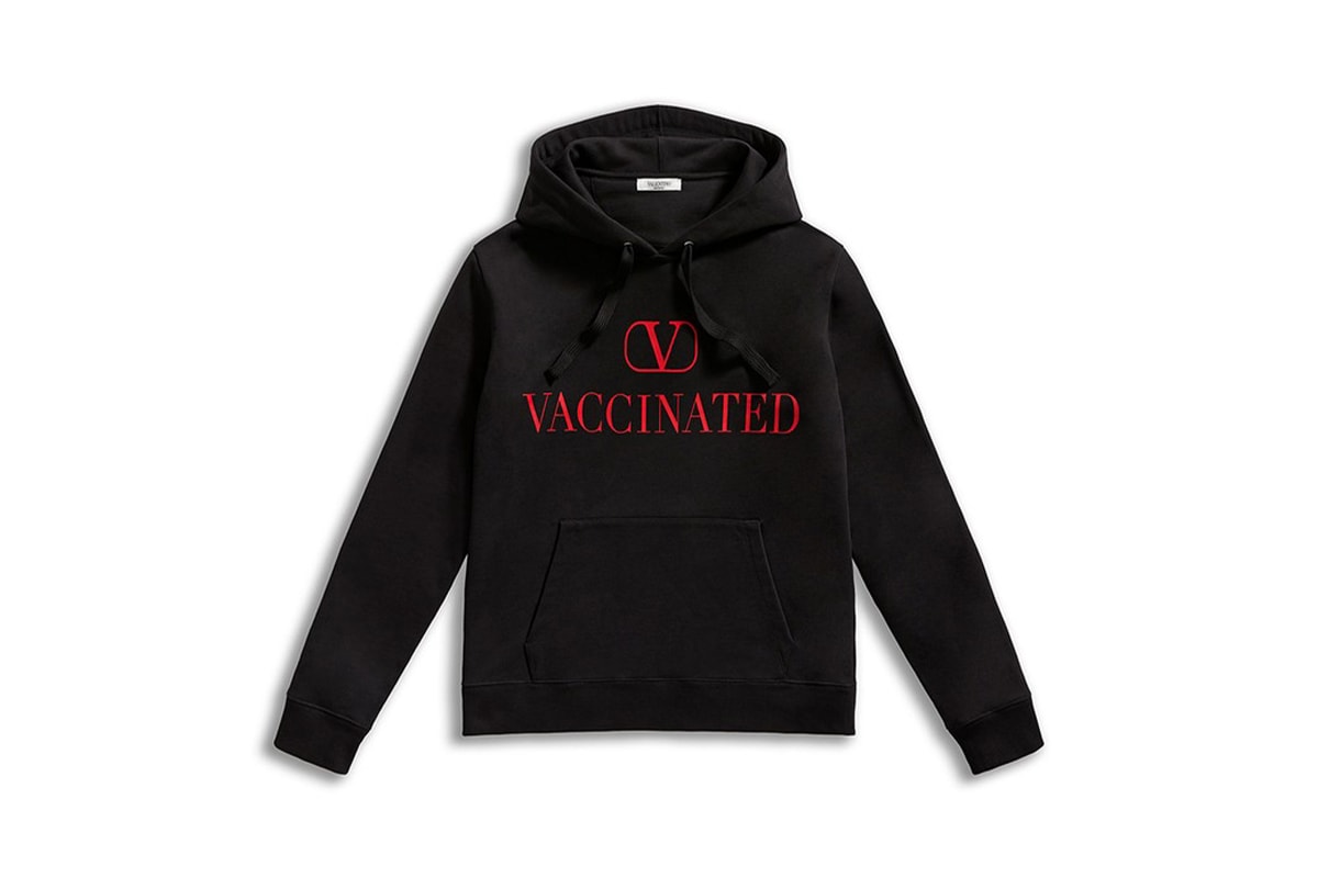 Valentino 690 USD Vaccinated Hoodie Release info unicef covid 19 lady gaga Pierpaolo Piccioli