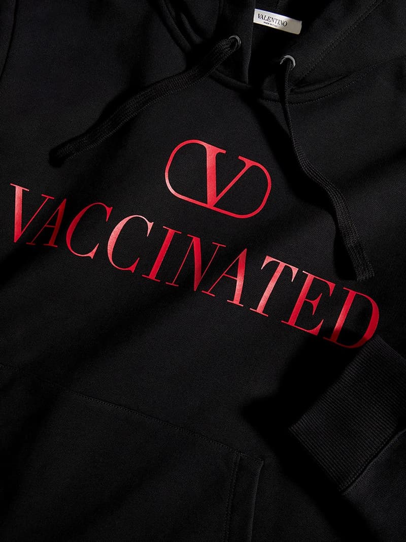 Valentino 690 USD Vaccinated Hoodie Release info unicef covid 19 lady gaga Pierpaolo Piccioli