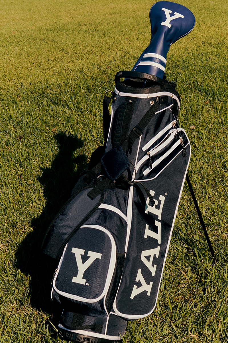 Seoul's World Golf History Museum and Yale University Collaborate for Contemporary Golf Apparel South korea knitted sweaters golf bag set colorblock checkered cardigan round neck quilted jacket handsome dan cap khaki corduroy fleece vests scarves release info