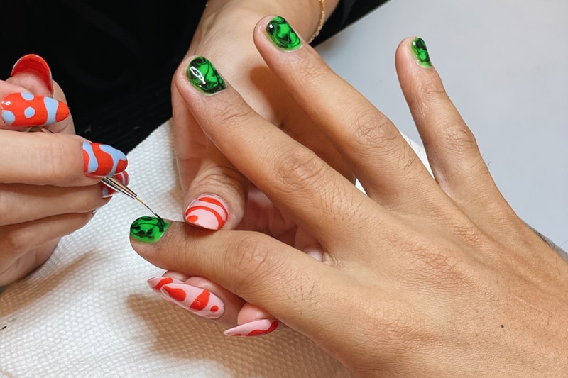 How To Tutorial Acid-Washed Nail Art Design Manicure GBY Beauty Video