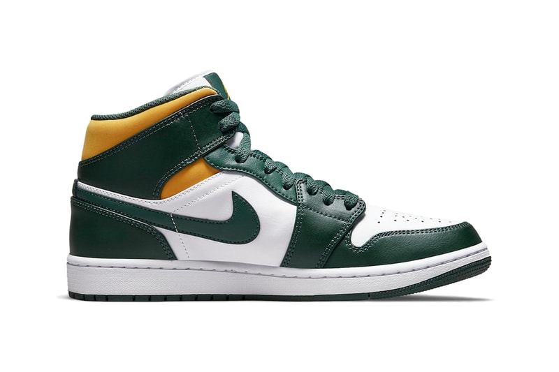 Air Jordan 1 Mid Green/Yellow 554724-371 Release 2021 Info Jordan Brand