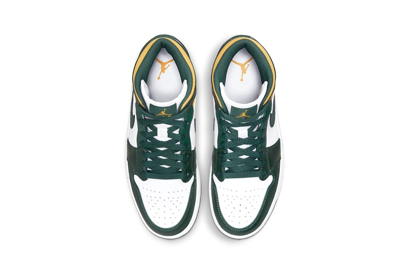 Air Jordan 1 Mid Green/Yellow 554724-371 Release 2021 Info Jordan Brand