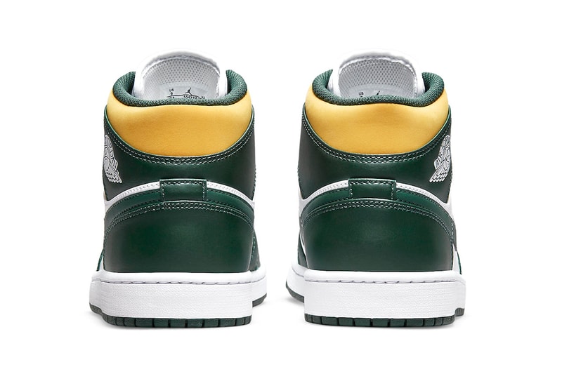 Air Jordan 1 Mid Green/Yellow 554724-371 Release 2021 Info Jordan Brand