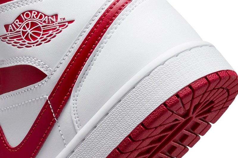 Air Jordan 1 Mid Red Toe Release Info 554724-161 Date Buy Price University White