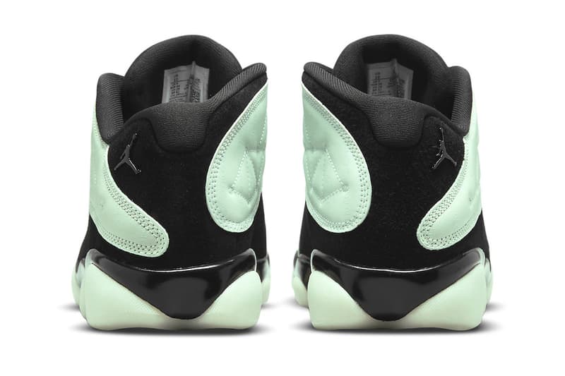 Jordan 13 Low singles day glow in the dark official images mint barley green matte black 200 USD two tone nubuck 1111 Low