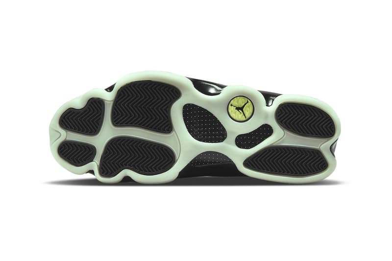 Jordan 13 Low singles day glow in the dark official images mint barley green matte black 200 USD two tone nubuck 1111 Low