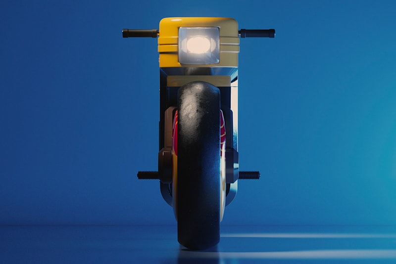 allan williams honda motocompo XL cafe racer motorcycle render Honda City 90s Retro cyberpunk industrial render scooters motorcycles  