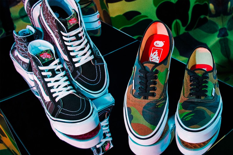 BAPE Vans Sk8-Hi 38 DX Authentic 44 DX Collaboration collection hoodies sneakers
