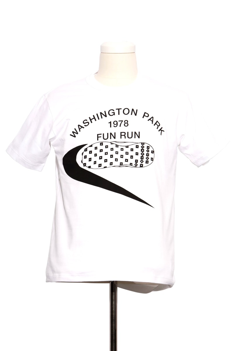 BLACK Comme des Garçons x Nike Vintage Graphic Running T-Shirts Tee Collection Collaboration Dover Street Market London DSML Release Information Rei Kawakubo Swoosh