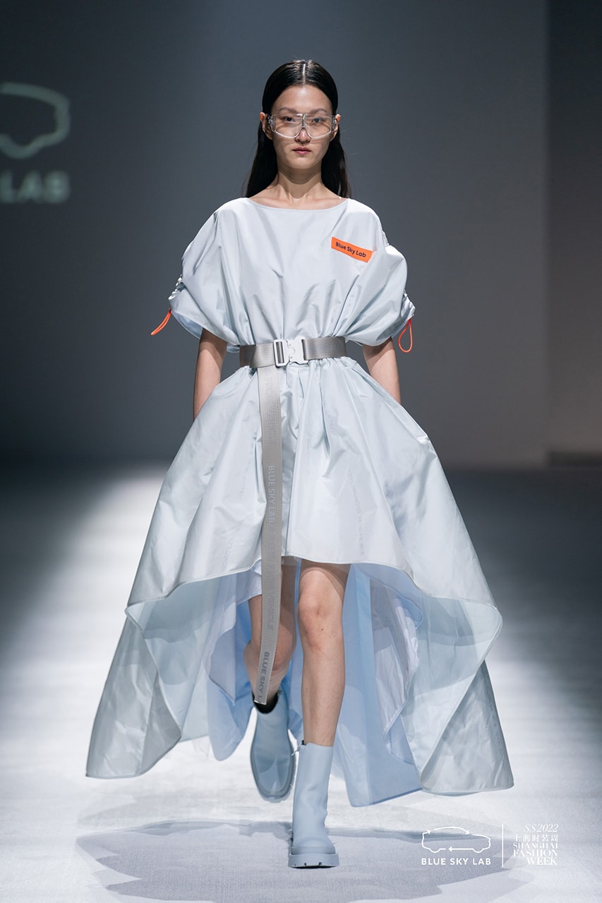 nio life blue sky lab recycling upcycling sustainable fashion shanghai fashion week collection exclusive china runway