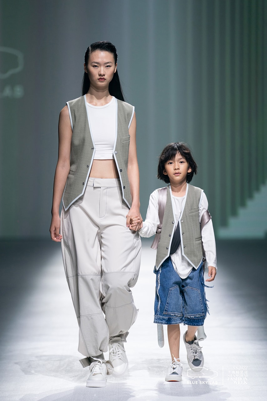 nio life blue sky lab recycling upcycling sustainable fashion shanghai fashion week collection exclusive china runway