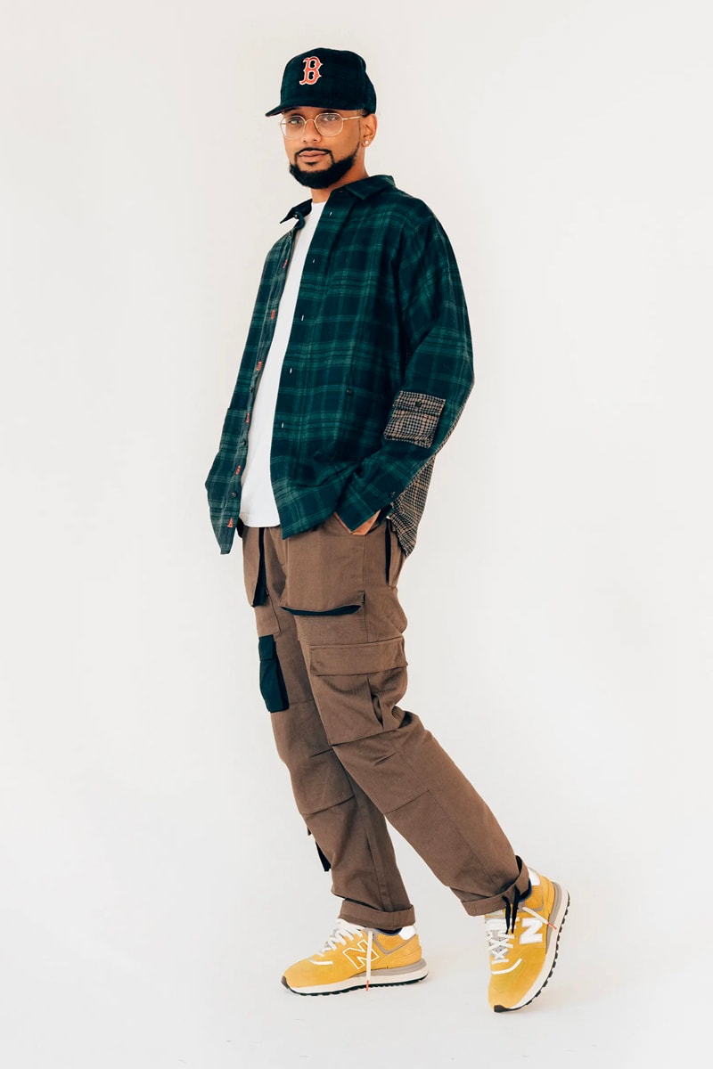 Bodega fall winter 2021 fw21 lookbook drop 1 drop 2 autumn t shirts beanies workwear flannel tweed baseball caps socks sling bag dsptch trail shoe retro release info 