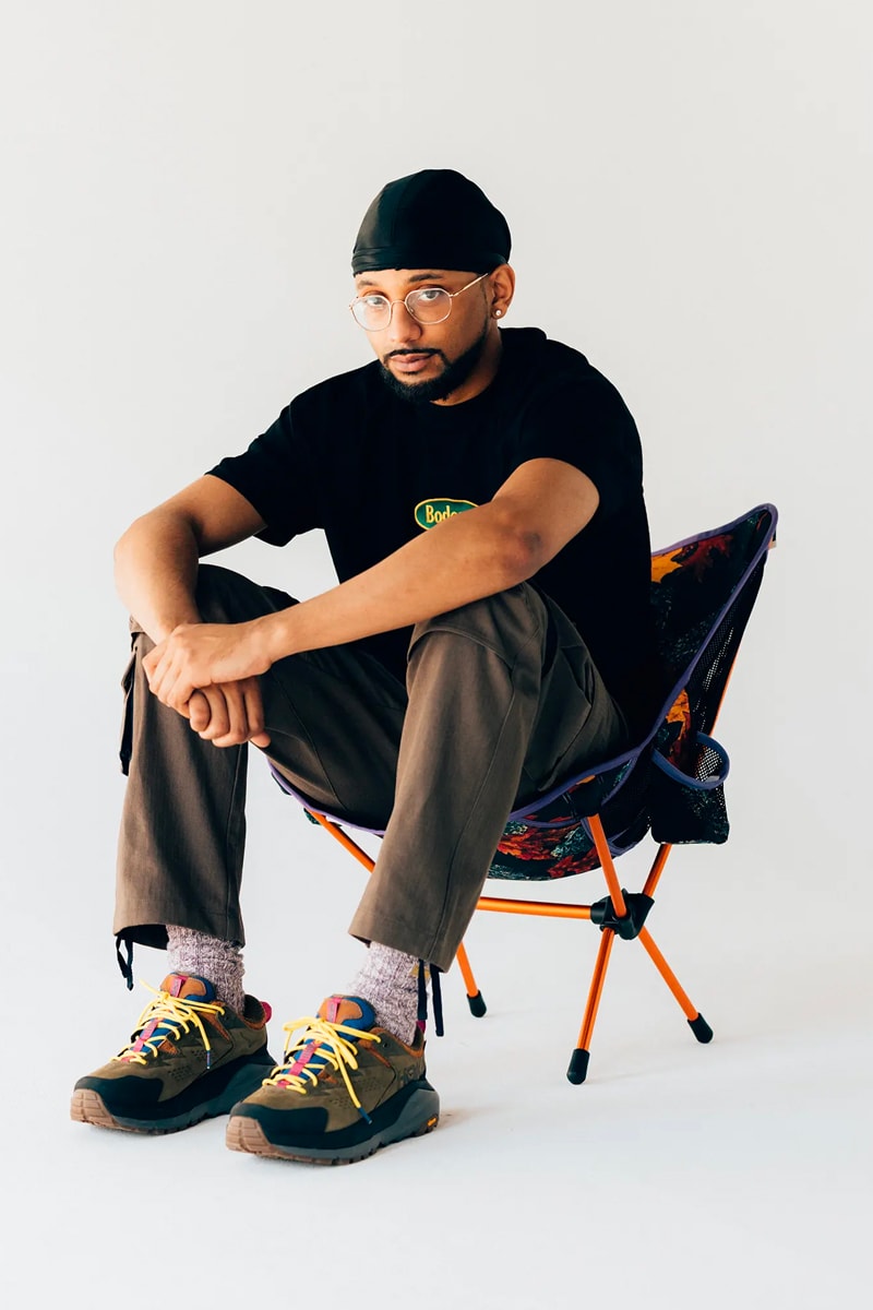 Bodega fall winter 2021 fw21 lookbook drop 1 drop 2 autumn t shirts beanies workwear flannel tweed baseball caps socks sling bag dsptch trail shoe retro release info 