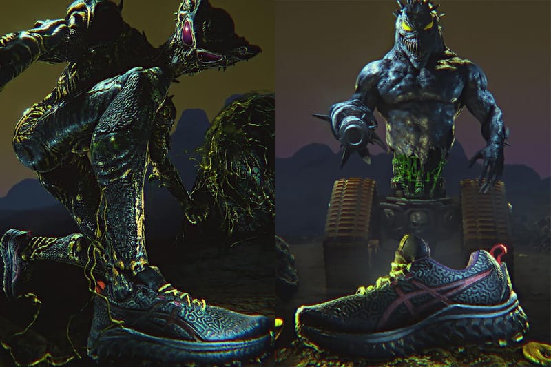 Brain Dead Officially Unveils Its ASICS TRABUCO MAX "BD Chaos Slime" Collaboration