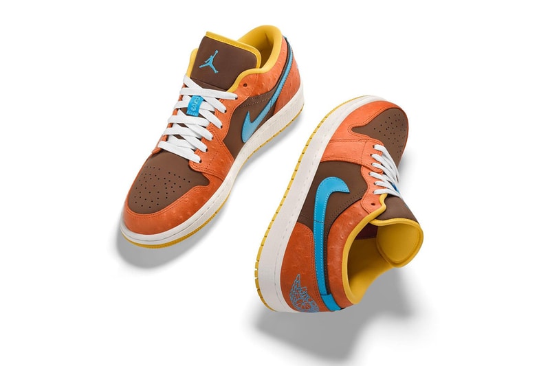 carmelo anthony air jordan 1 low baltimore crab orange brown yellow info 