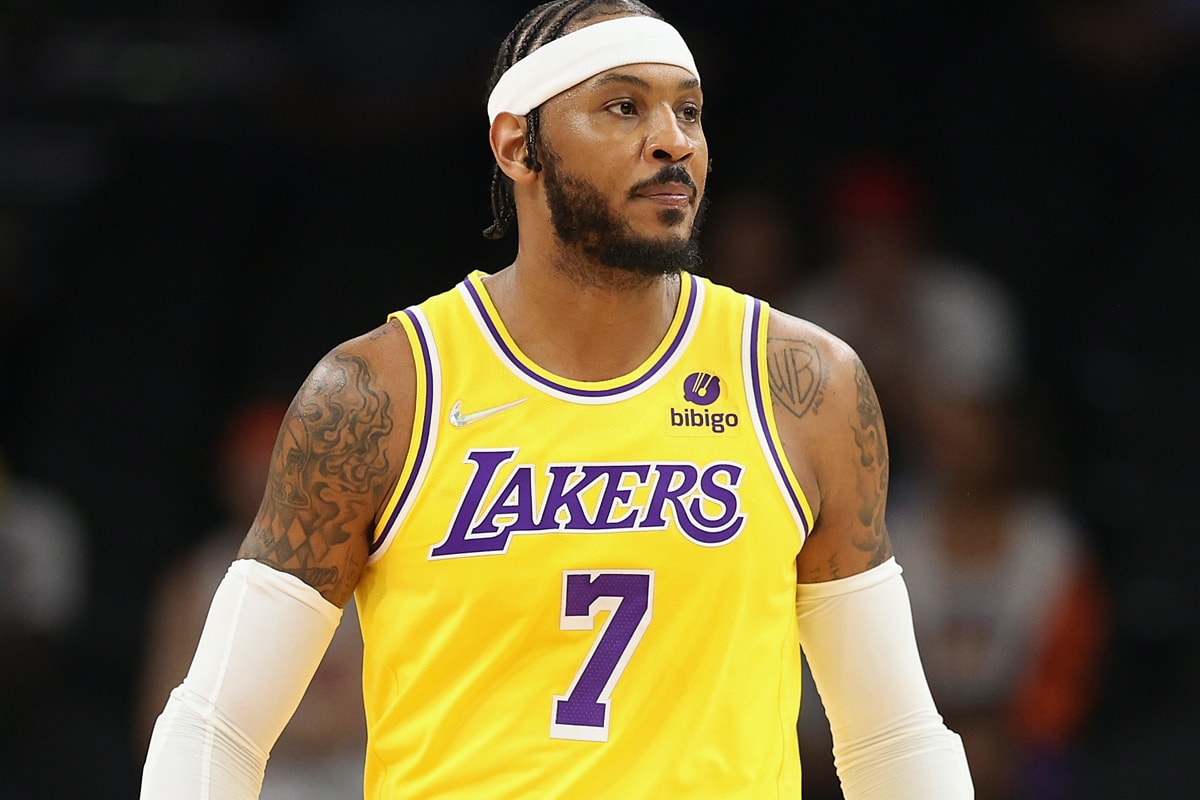 Fans React Carmelo Anthony First Points for Los Angeles Lakers lebron james russell westbrook portland blazers melo