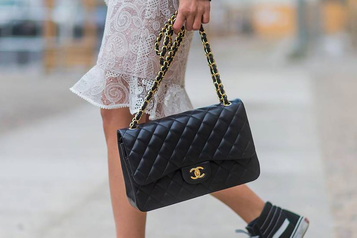 Chanel 19 maxi handbag Shiny lambskin goldtone silvertone   rutheniumfinish metal black  Fashion  CHANEL