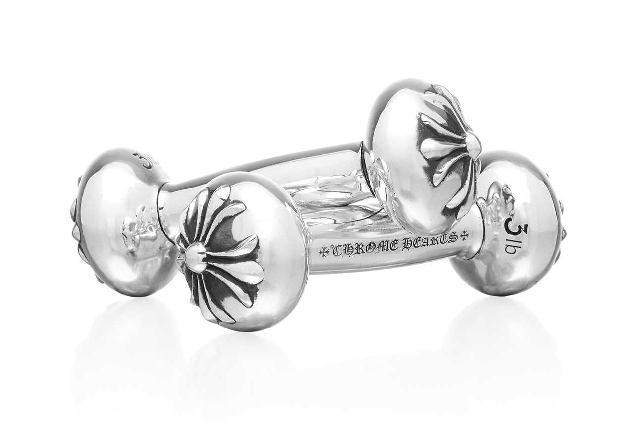Chrome Hearts 3lb Silver Dumbbells Release Buy Price