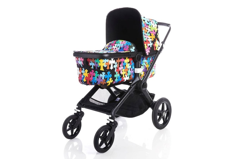 Chrome Hearts Cardi B Offset Custom Stroller cemetery cross leather silver fashion 