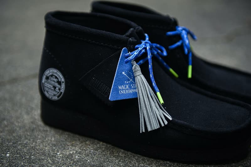 MAGIC STICK x Clarks Originals Wallabee Boot collaboration release info 