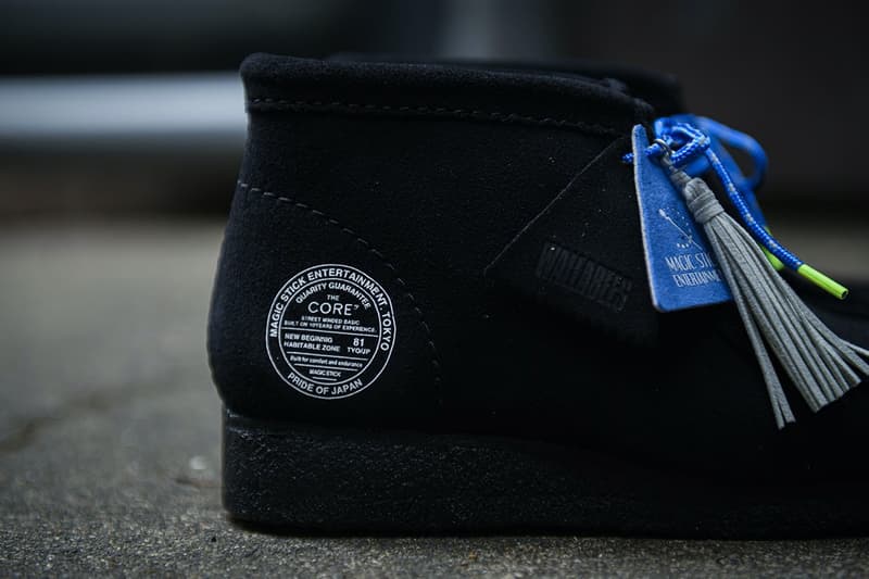 MAGIC STICK x Clarks Originals Wallabee Boot collaboration release info 