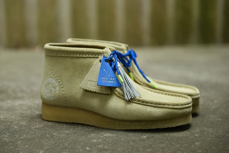 MAGIC STICK x Clarks Originals Wallabee Boot collaboration release info 