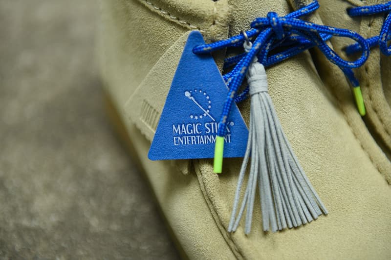 MAGIC STICK x Clarks Originals Wallabee Boot collaboration release info 