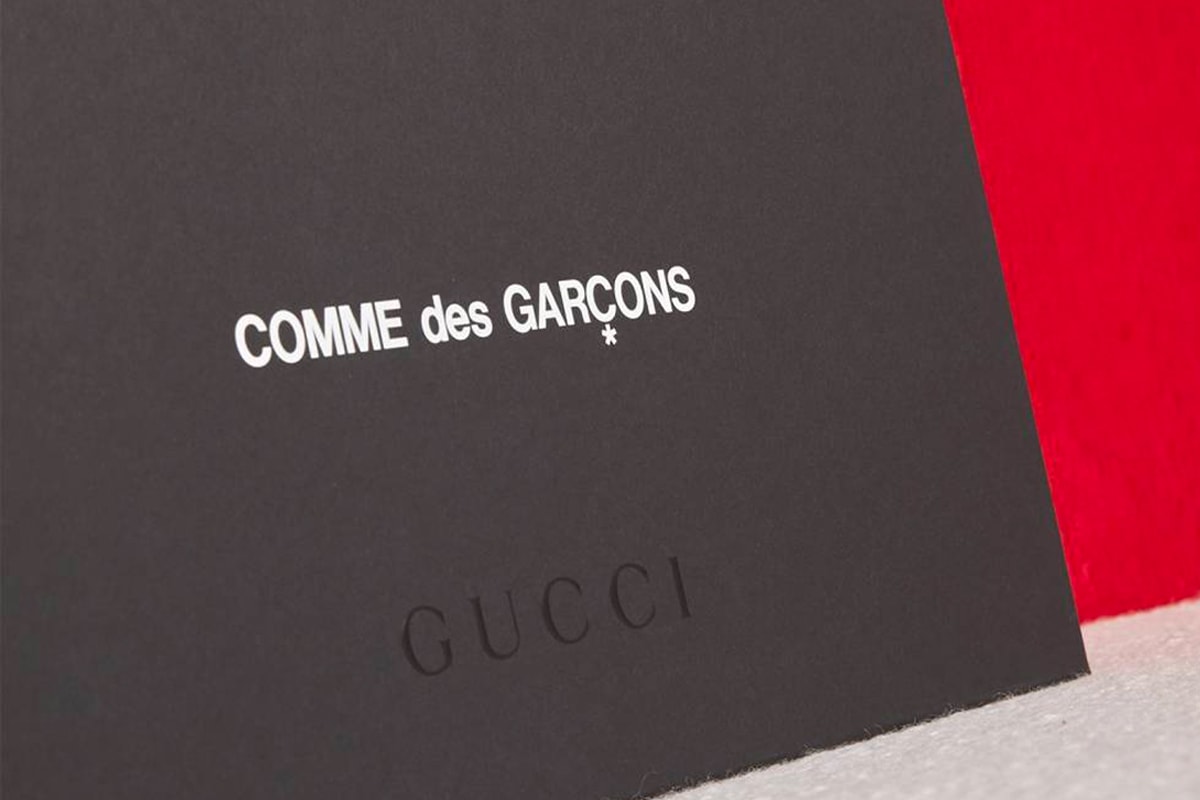 Gucci Teases New Comme Des Garçons Capsule Collection for Their 100th Anniversary tote bag alessandro michele gucci vault vintage 