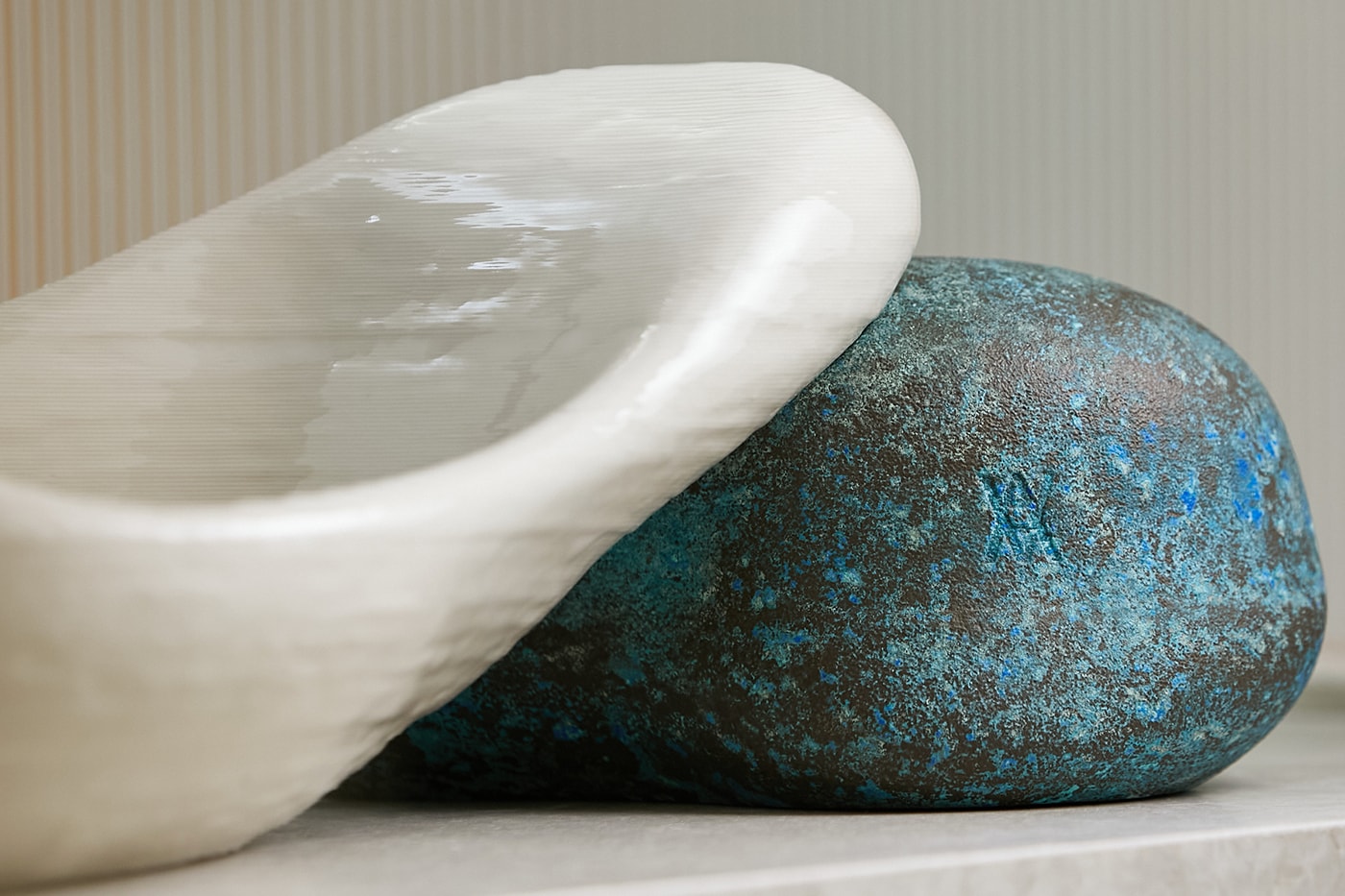 Daniel Arsham Kohler Sink Design Collaboration Rock.01 3-D printed ceramics technology