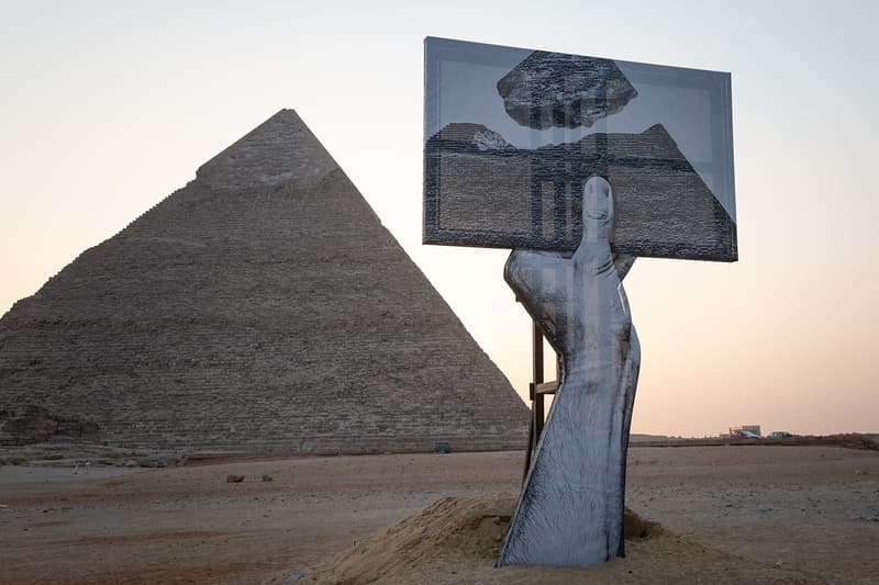 Giza Egypt Pyramids "Forever is Now" Art Exhibition UNESCO Simon Watson Art D'Égypte