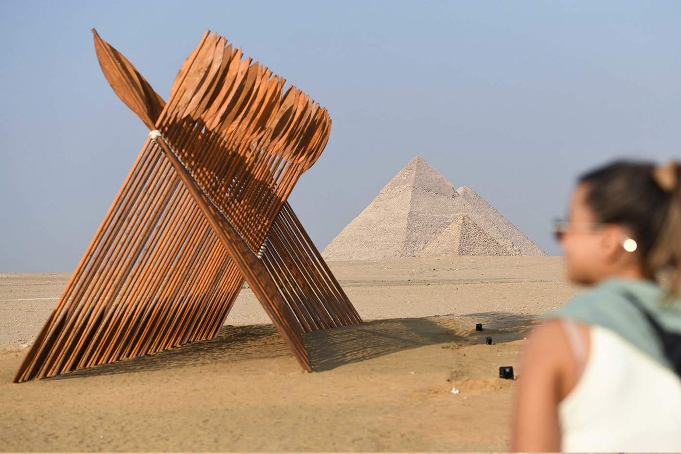 Giza Egypt Pyramids "Forever is Now" Art Exhibition UNESCO Simon Watson Art D'Égypte