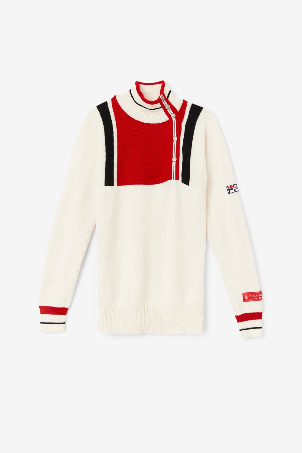 Fila Piacenza кашемир эксклюзивная ограниченная специальная серия юбилейная коллекция трикотаж шерсть унисекс зимняя шапка женская юбка с поясом Argyle Snow Time белые рок-свитера