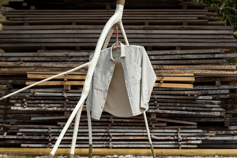 Folk x Hooke Park FW21 Collaboration Information release design outdoors nature architecture 