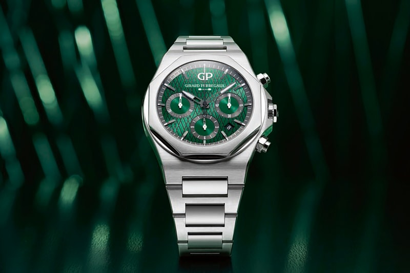 Girard-Perregaux Laureato Chronograph Aston Martin Edition Features British Racing Green Crosshatched Dial