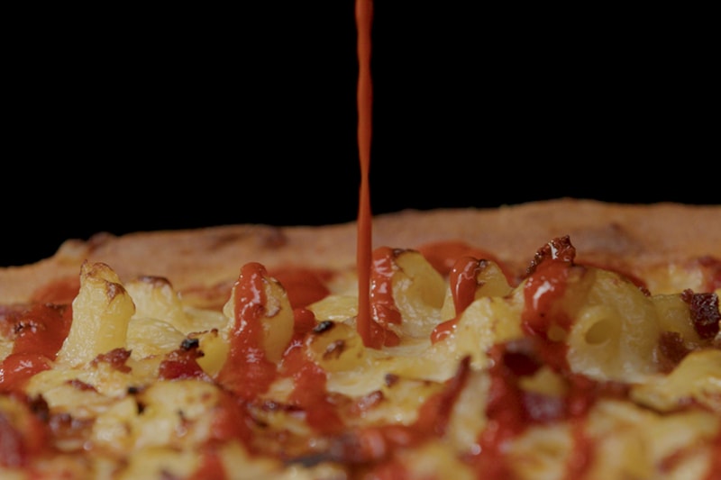 Gopuff Truff Pizza Launch Info Truffle Hot Sauce Ricotta and Mushroom Bacon Mac Cheese Cauliflower Gluten-Free Sausage Taste Review