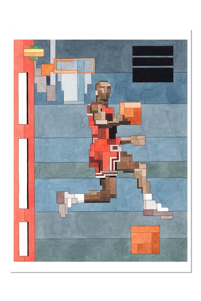 GROCERY Adam lister Michael Jordan basketball card BELOWGROUND pop-up nba bulls art pop-ups 