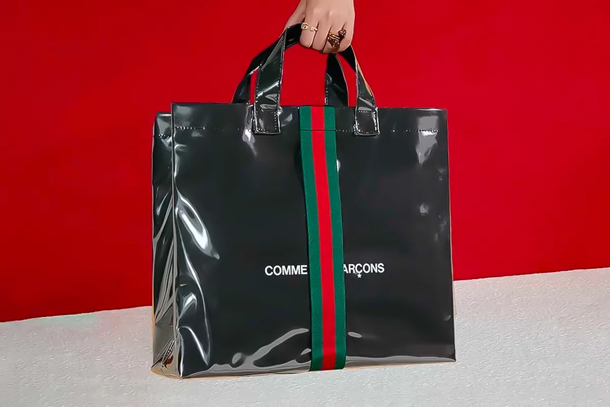 得価爆買い限定新品 GUCCI x COMME des GARCONS トートバッグ 黒 トートバッグ