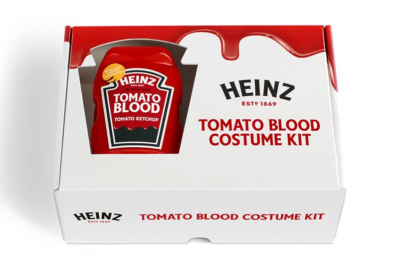 halloween heinz tomato blood costume kit tomato blood ketchup fangs face paint applicators tattoos spooky october 12 festive holiday release info 