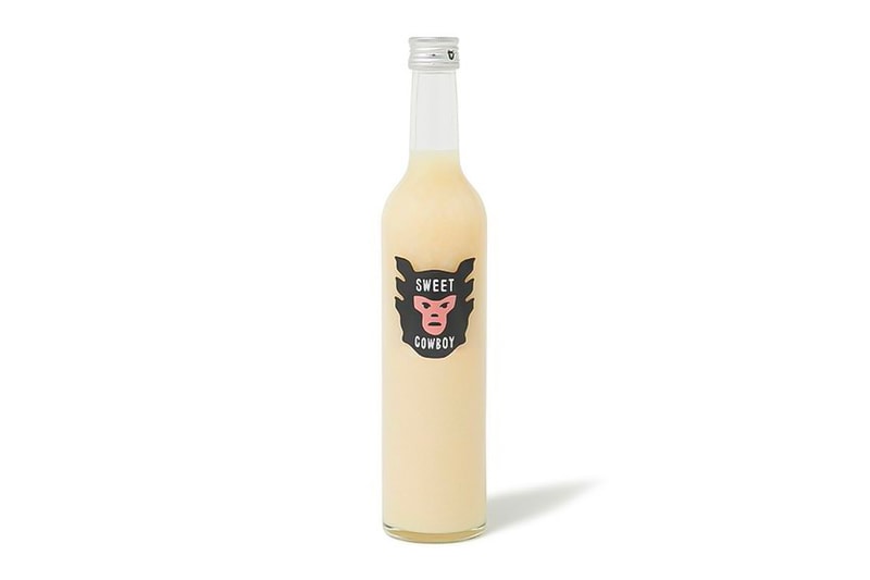 human made nigo sweet cowboy sake frosted bottle ribbon storm cowboy 0 non alcoholic level light amber liquid iwc2020 reveal