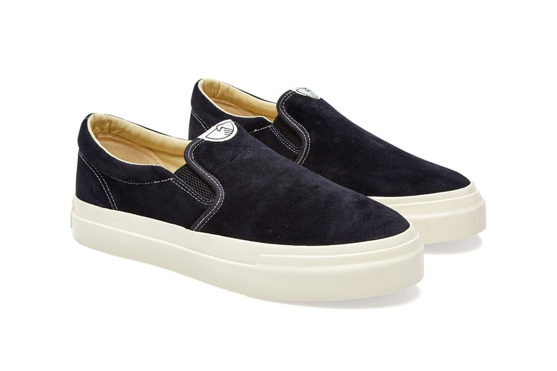 Junya Watanabe MAN x Stepney Workers Club Slip Ons JWCdGMAN Black Lister Collaboration Dover Street Market New York Release Information 