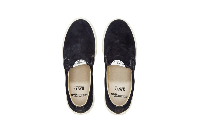 Junya Watanabe MAN x Stepney Workers Club Slip Ons JWCdGMAN Black Lister Collaboration Dover Street Market New York Release Information 