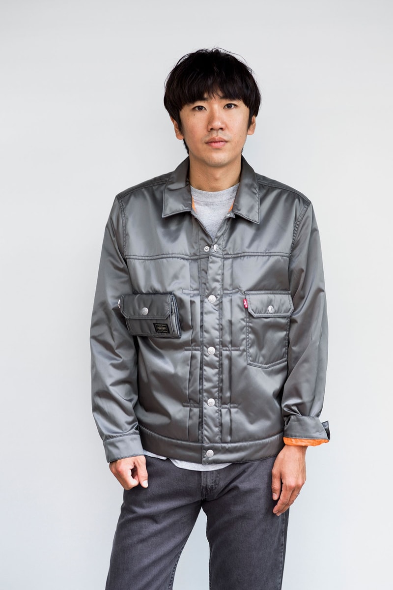 Levi’s x PORTER’s TYPE II Tanker Jacket Release Info Japan fashion nylon wallet iron blue silver gray